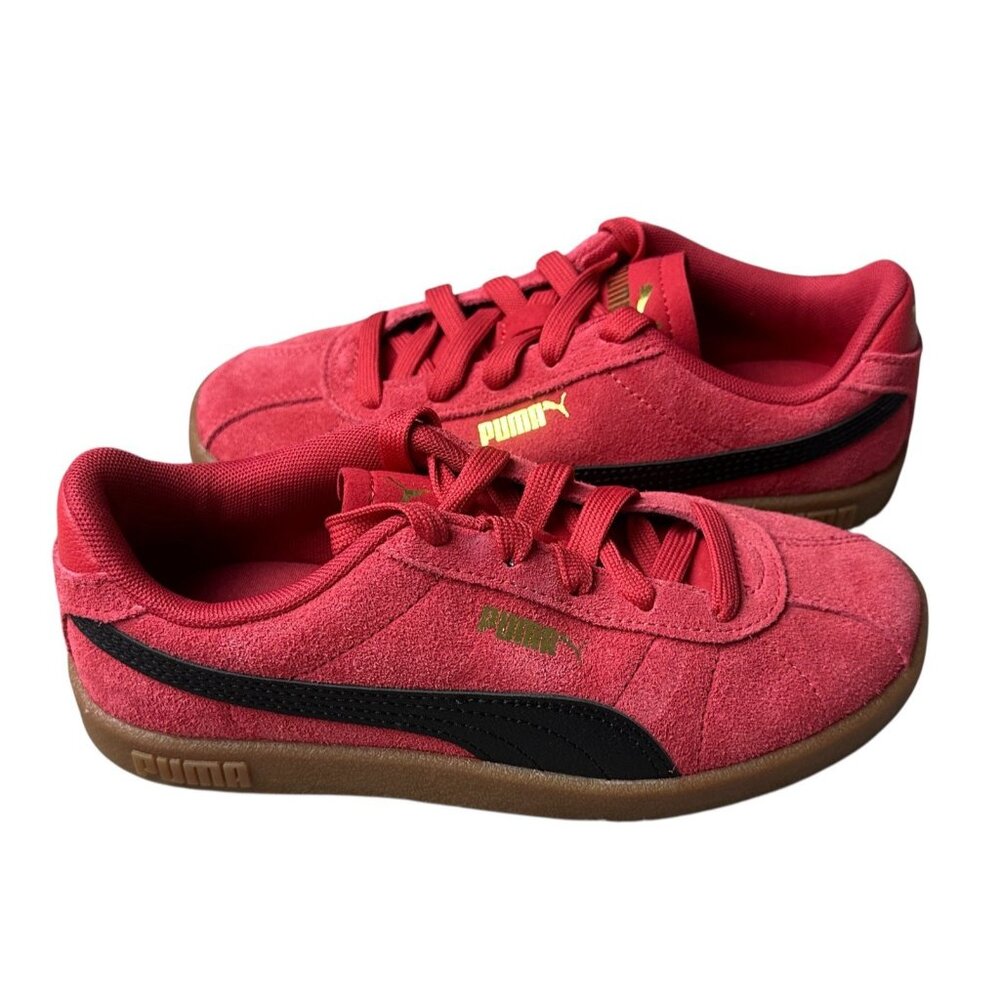 Puma Kids Size 3C Sneakers Shoes Club II Era Casual Red Suede 405353-17 NWOB